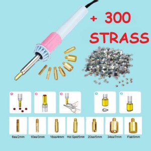 Applicatore a caldo con 7 punte per strass