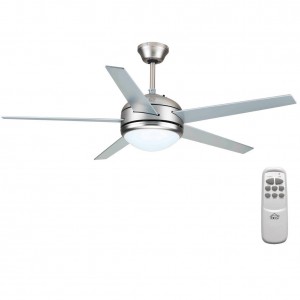 Ventilatore da soffitto 5 pale e 1 luce VECRD70TL con telecomando