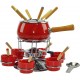 Set Fonduta Bourguignonne Eva acciaio smaltato Rosso 070617