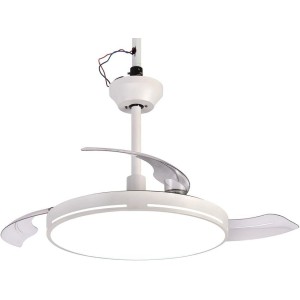 Ventilatore da soffitto con pale richiudibili Melchioni MF2503CEI con lampadario