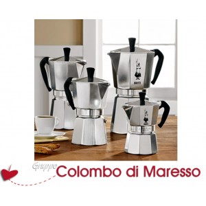 Caffettiera moka restyling Bialetti 1,2,3,4,6,9,12,18 tazze